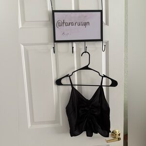 Black Crop Top Spaghetti Strap